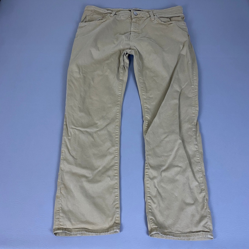 Mavi Zach Jeans Pants Men's Size 36x30 Straight Leg Khaki Tan Chino Cotton